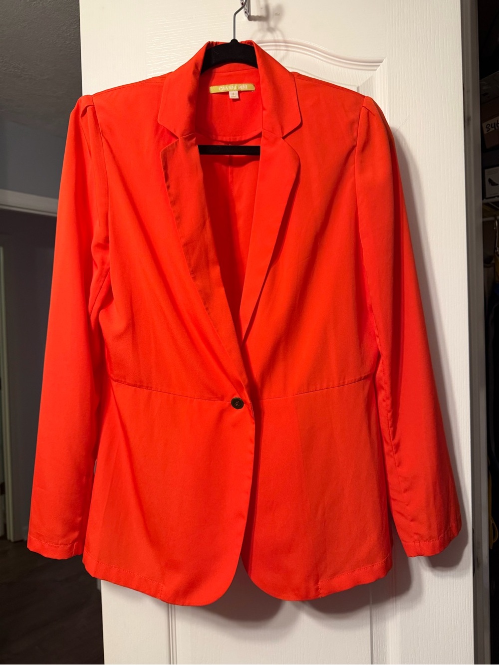 Gianni Bini Vibrant Orange Single-Button Blazer